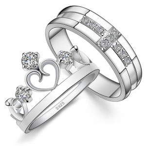 Парные кольца из серебра для влюбленных (покрытие) арт. DAO_062